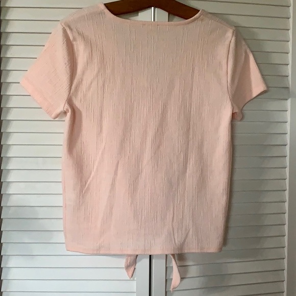 NWT J. Crew Size XS Blush Knotted Tee - Picture 3 of 3